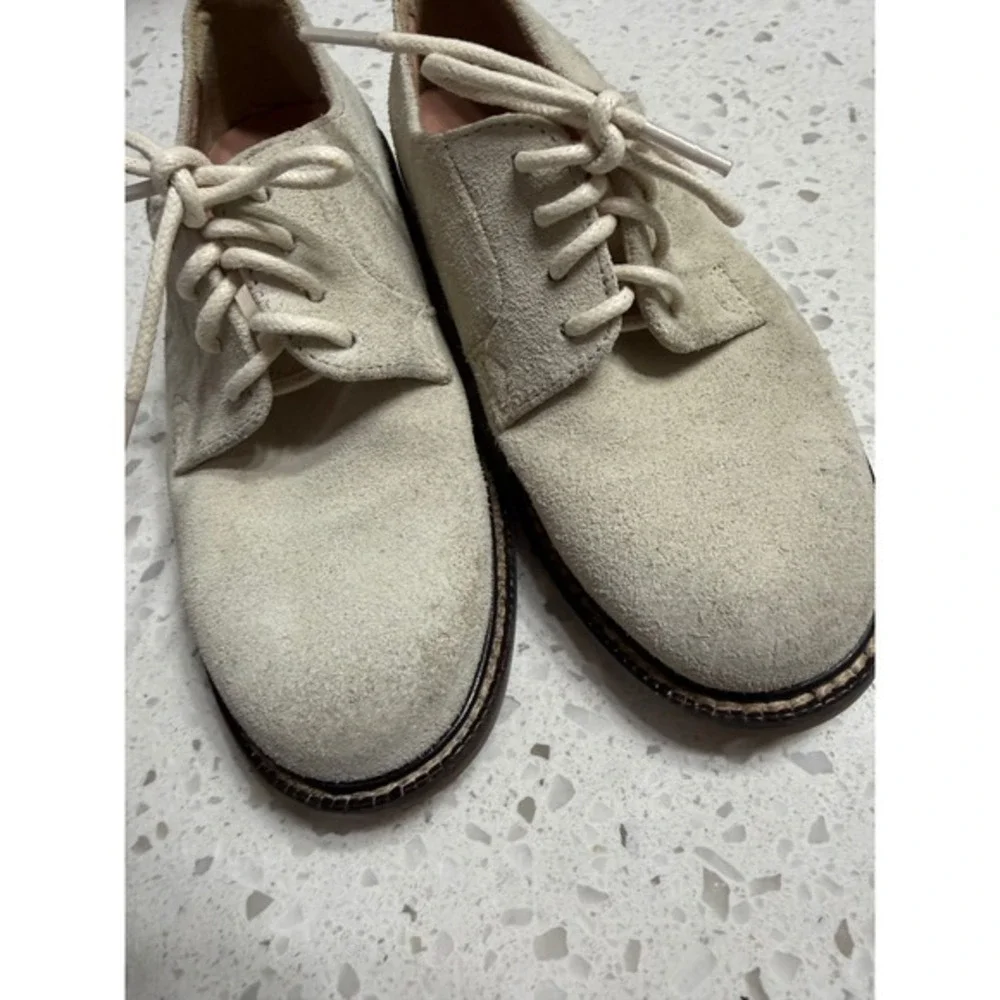 Crewcuts Cream Suede‎ Oxfords preppy  SZ 11 Kids event wedding